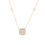 Collana Bonbon Quadrato Fumé e Diamanti