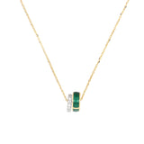 Collana Secret Malachite e Diamanti