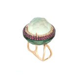 Video Grande Anello Les Bonbons Rotondo Quarzo Verde