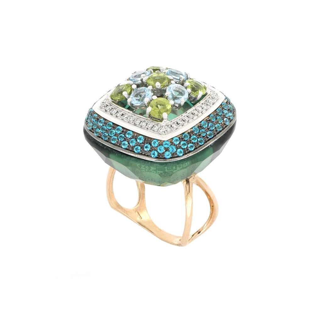 Video Anello Bonbon Quadrato Blue