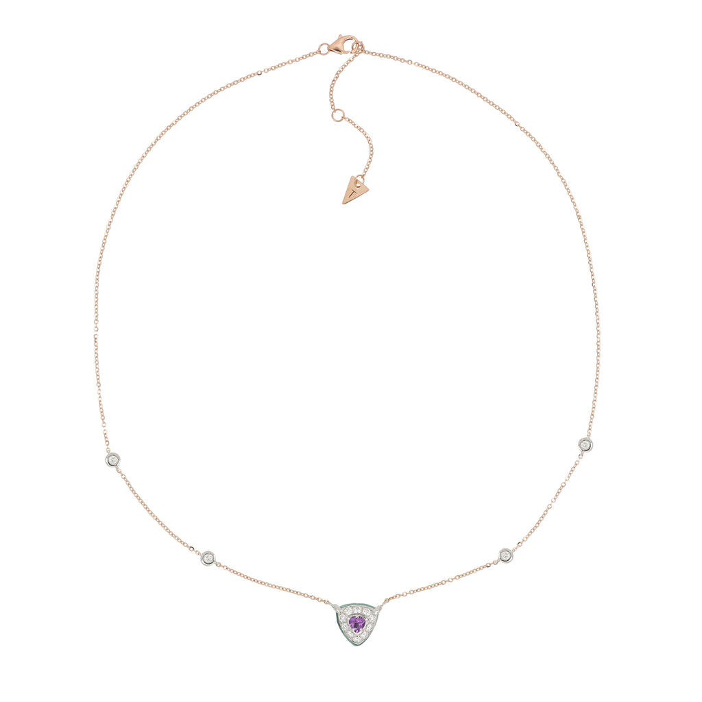 Video Collana Bonbon Triangolo Ametista, Onice Verde e Diamanti
